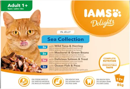 Iams Delights Pouch Sea Jelly Mp 12X85Gr