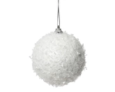 Kerstbal foam d8cm winterwit - afbeelding 1