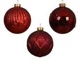 Kerstbal glas d10cm krd a3 - afbeelding 1