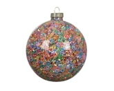 Kerstbal glas d10cm multi 2st - afbeelding 2