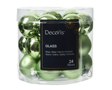 Kerstbal glas d2.5cm g.thee 24st - afbeelding 1