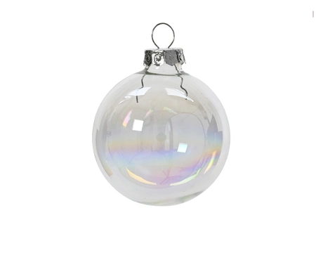 Kerstbal glas d3.5cm trnsp/irs 16st - afbeelding 2