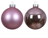 Kerstbal glas d5cm fris lila 12st - afbeelding 2