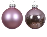 Kerstbal glas d6cm fris lila 10st - afbeelding 2