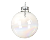 Kerstbal glas d6cm trnsp/irs 10st - afbeelding 2