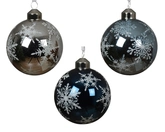 Kerstbal glas d8cm a3 - afbeelding 1