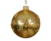 Kerstbal glas d8cm licht goud