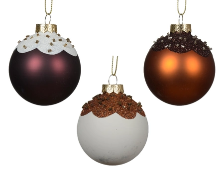 Kerstballen glas d6cm a3 - afbeelding 1