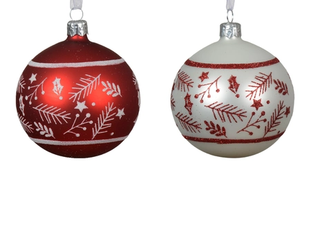 Kerstballen glas d8cm a2