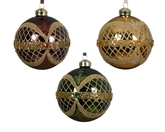 Kerstballen glas d8cm a3 3st - afbeelding 2