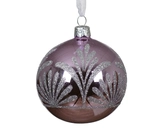 Kerstballen glas d8cm fris lila