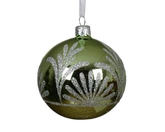 Kerstballen glas d8cm groene thee