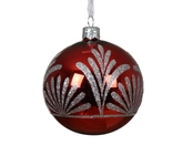 Kerstballen glas d8cm kerstrood