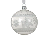 Kerstballen glas d8cm transparant