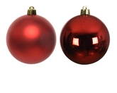 Kerstballen glas shiny-matt mix dia2.50cm kerstrood - afbeelding 2