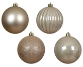 Kerstballen kunststof d10cm prl 4st