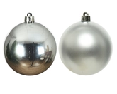 Kerstballen kunststof mix dia10cm zilver - afbeelding 2