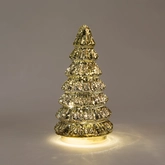 Kerstboompje 10led 18.5x9.5cm goud - afbeelding 4