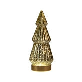 Kerstboompje 10led 23.5x10cm goud - afbeelding 1