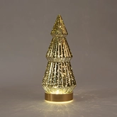 Kerstboompje 10led 23.5x10cm goud - afbeelding 3