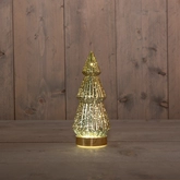 Kerstboompje 10led 23.5x10cm goud - afbeelding 2