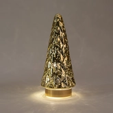 Kerstboompje 10led 24.5x10.5cm goud - afbeelding 3