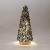 Kerstboompje 10led 28.5x13cm antr - afbeelding 3