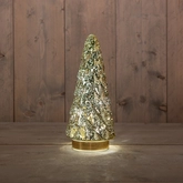 Kerstboompje 10led 28.5x13cm goud - afbeelding 2