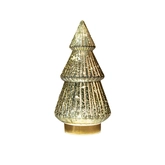 Kerstboompje 10led 28.5x15cm goud - afbeelding 1