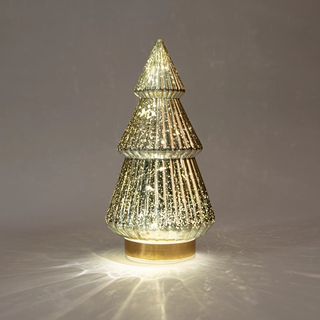 Kerstboompje 10led 28.5x15cm goud - afbeelding 3