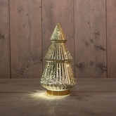 Kerstboompje 10led 28.5x15cm goud - afbeelding 2