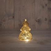 Kerstboompje glas 15x8cm goud - afbeelding 2