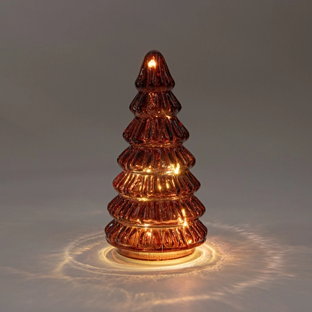 kerstboompje glas 18.5x9cm brdx - afbeelding 2