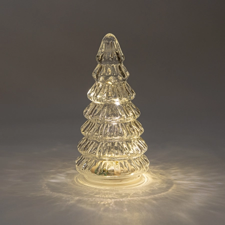 kerstboompje glas 18.5x9cm helder - afbeelding 2