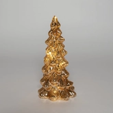 Kerstboompje glas 20x10cm goud - afbeelding 3