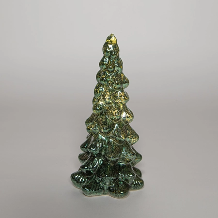 Kerstboompje glas 20x10cm groen - afbeelding 3