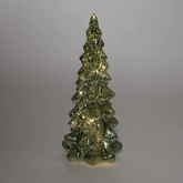 Kerstboompje glas 25x11cm groen - afbeelding 3