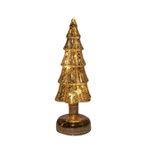 Kerstboompje glas 27.5x9.5cm goud - afbeelding 1