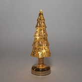 Kerstboompje glas 27.5x9.5cm goud - afbeelding 3