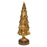 Kerstboompje glas 33x11cm goud - afbeelding 1