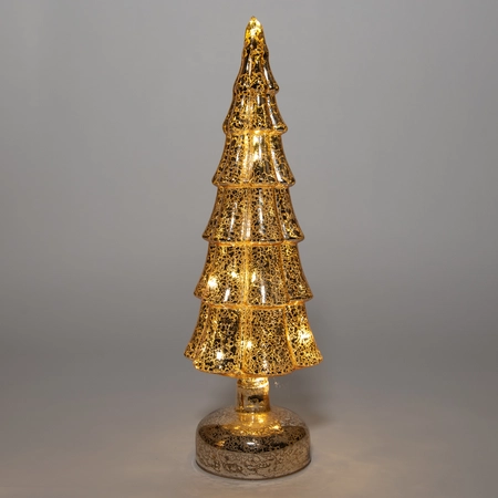 Kerstboompje glas 33x11cm goud - afbeelding 3