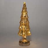 Kerstboompje glas 33x11cm goud - afbeelding 3