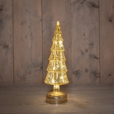 Kerstboompje glas 33x11cm goud - afbeelding 2