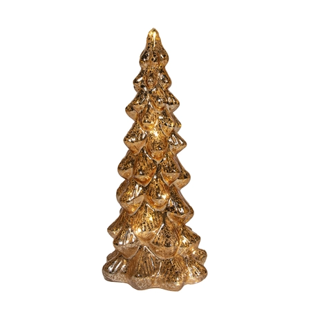 Kerstboompje glas25x11cm goud - afbeelding 1