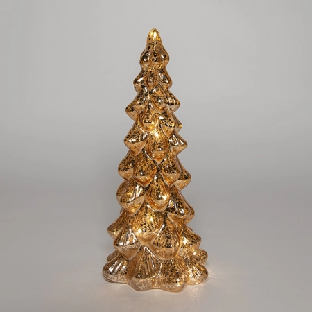 Kerstboompje glas25x11cm goud - afbeelding 3