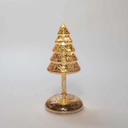 Kerstboompje op stam h20.5cm goud - afbeelding 2