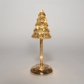 Kerstboompje op stam h20.5cm goud - afbeelding 2