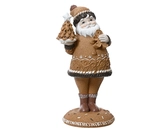 Kerstman polyresin l13b11h25cm brn