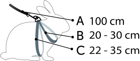 KONIJN Y-TUIG + LOOPL ASS.20/30CM - afbeelding 1