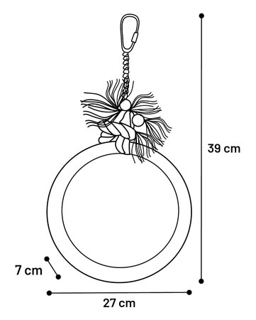 KOOIHANGER TOUW RING ADIMO DIA:27CM TOUW:2CM - afbeelding 1